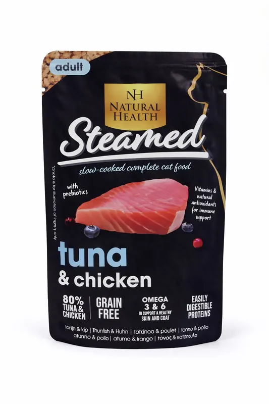 Betrouwbaar Natural Health Cat Steamed Tuna 85 gr